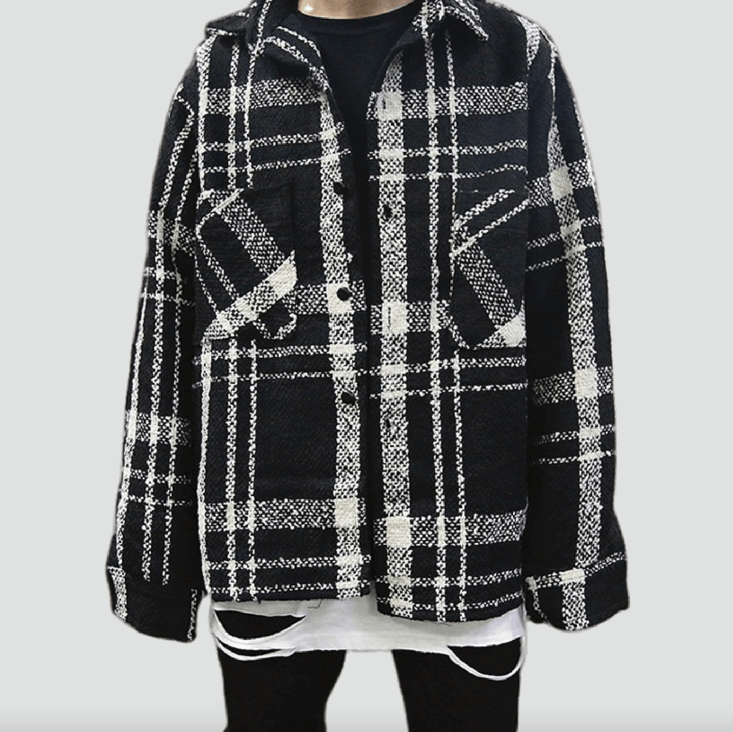 Flanelle Skylines - Noir