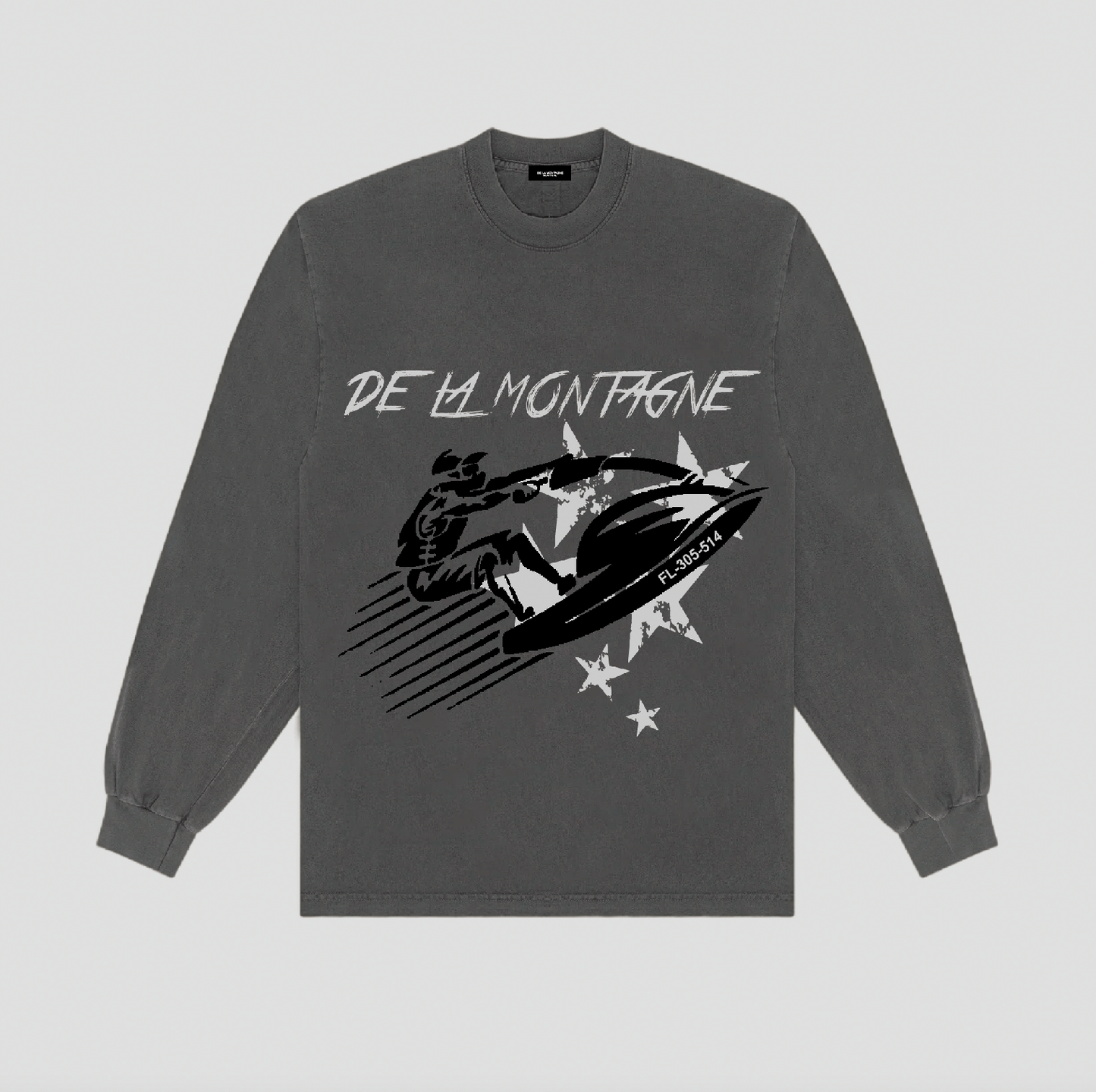 T-shirt intercostal à manches longues - Vintage