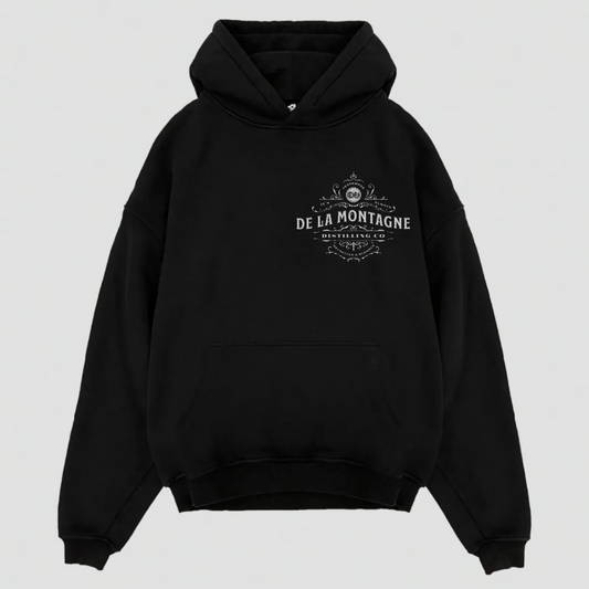 Sudadera negra con capucha "Distillery District" 