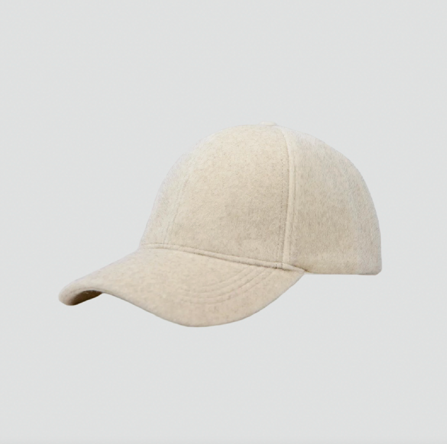 Casquette de baseball en laine mérinos - Crème