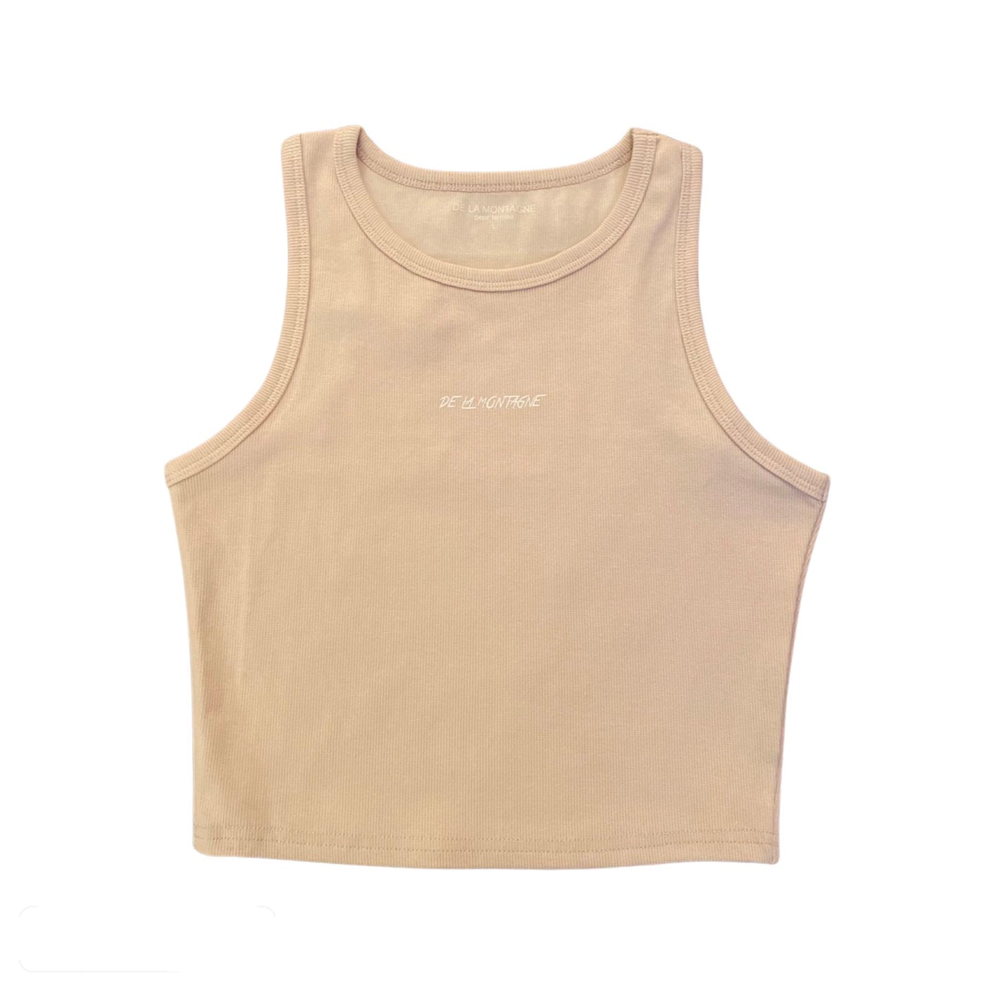 Camiseta Azaria Crop Logo - Natural 