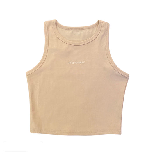 Azaria Crop Logo Tank - Natural