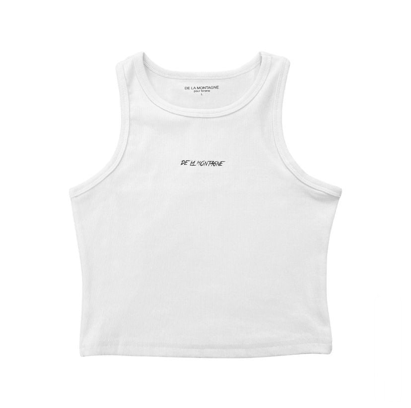 Débardeur court à logo Azaria - Blanc